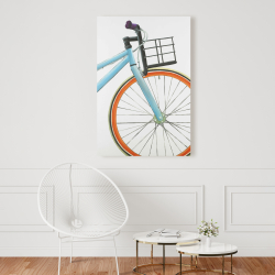 Canvas 24 x 36 - Orange and blue bike