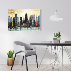 Toile 24 x 36 - Horizon du paysage urbain abstrait