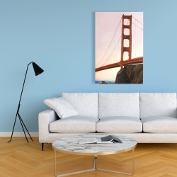 Toile 24 x 36 - Coucher de soleil sur le golden gate bridge