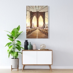 Toile 24 x 36 - Coucher de soleil sur le pont de brooklyn