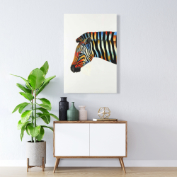Canvas 24 x 36 - Colorful zebra