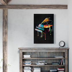 Toile 24 x 36 - Piano réaliste coloré