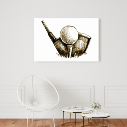 Toile 24 x 36 - Illustration d'une balle de golf