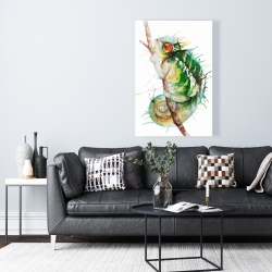 Canvas 24 x 36 - Watercolor chameleon