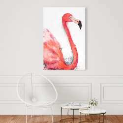 Toile 24 x 36 - Flamant rose éclaboussant