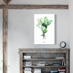 Canvas 24 x 36 - Tied up basil leaves bundle - en