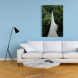 Canvas 24 x 36 - Suspended bridge in the forest