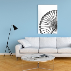 Toile 24 x 36 - Grande roue monochrome