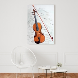 Canvas 24 x 36 - Violin on music sheet