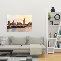 Toile 24 x 36 - Couché de soleil sur le big ben