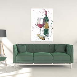 Toile 24 x 36 - Bouteille de vin rouge