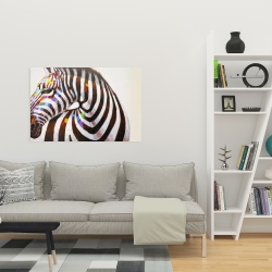 Canvas 24 x 36 - Colorful zebra