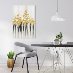 Canvas 24 x 36 - Abstract gold flowers 