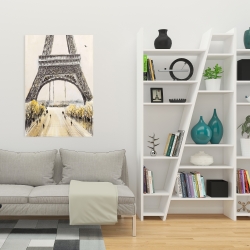 Toile 24 x 36 - Tour eiffel et oiseaux en vol