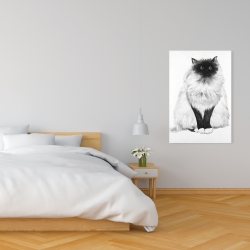 Toile 24 x 36 - Chat siamois poilu