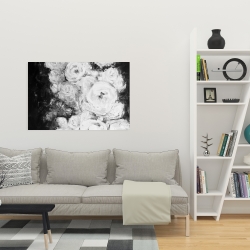 Toile 24 x 36 - Jardin de roses monochrome