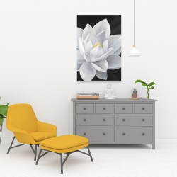 Toile 24 x 36 - Vue de haut d'une fleur de lotus