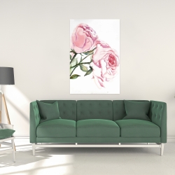 Canvas 24 x 36 - Watercolor pink roses