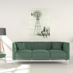 Toile 24 x 36 - Vieux moulin à vent vintage du texas