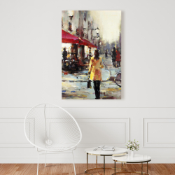 Canvas 24 x 36 - Woman walking in paris