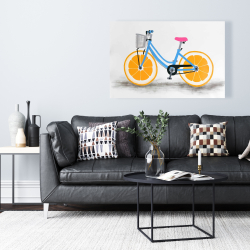 Canvas 24 x 36 - Orange wheel bike