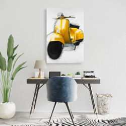 Toile 24 x 36 - Scooter jaune italien