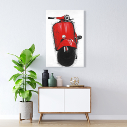 Canvas 24 x 36 - Red italian scooter