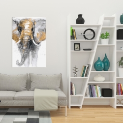 Canvas 24 x 36 - Golden elephant