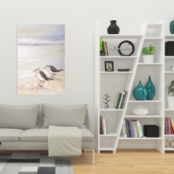 Canvas 24 x 36 - Two sandpipers on the beach