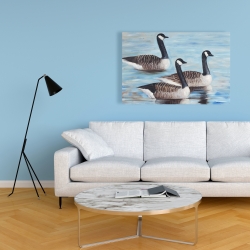 Canvas 24 x 36 - Canada geese in water