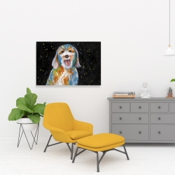 Toile 24 x 36 - Labradoodle abstrait