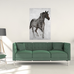 Toile 24 x 36 - Cheval brun abstrait