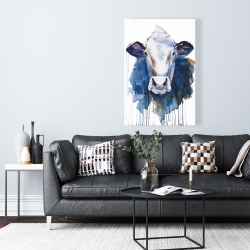 Canvas 24 x 36 - Watercolor cow