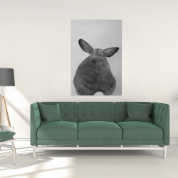 Toile 24 x 36 - Petit lapin de dos