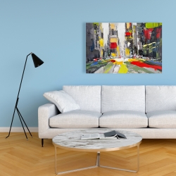 Toile 24 x 36 - Paysage urbain texturé et abstrait