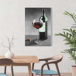 Canvas 24 x 36 - Bottle of burgundy
