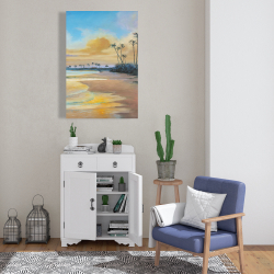 Toile 24 x 36 - Couché de soleil à la mer