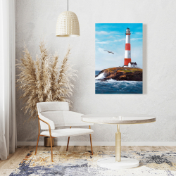 Canvas 24 x 36 - Lighthouse at the edge of the sea