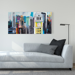 Toile 24 x 48 - Paysage urbain coloré de manhattan