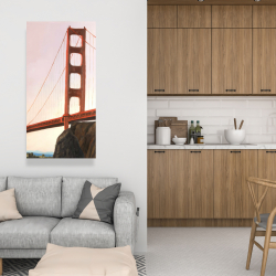 Toile 24 x 48 - Coucher de soleil sur le golden gate bridge