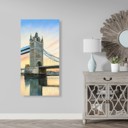 Toile 24 x 48 - Coucher de soleil sur le london bridge