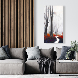 Canvas 24 x 48 - Mysterious forest with stream