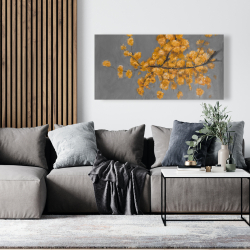 Canvas 24 x 48 - Golden wattle plant with pugg ball flowers