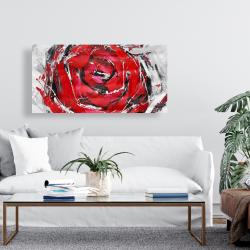 Canvas 24 x 48 - Abstract red roses