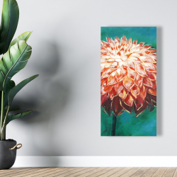 Canvas 24 x 48 - Abstract dahlia flower