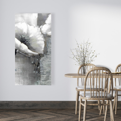 Canvas 24 x 48 - Industrial monochrome flowers