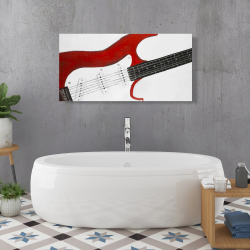 Toile 24 x 48 - Guitare rock rouge