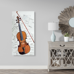 Canvas 24 x 48 - Violin on music sheet