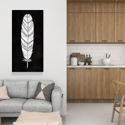 Canvas 24 x 48 - Feather with patterns