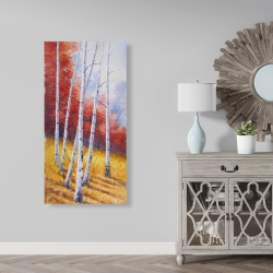 Canvas 24 x 48 - Fall landscape with birches